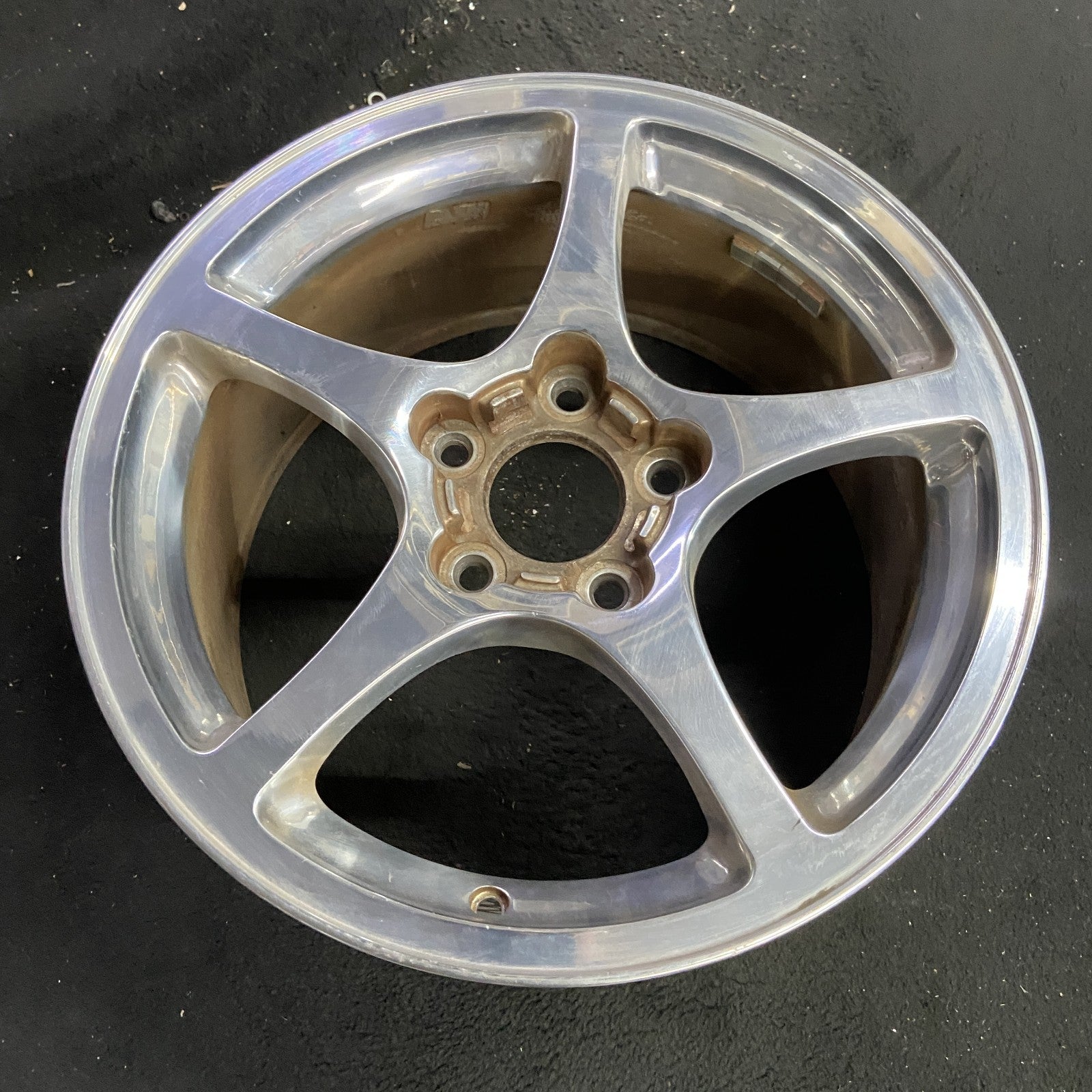 FRONT Chevrolet CORVETTE OEM 17x8.5 Inch 2000-2004 09594010 5 spoke ...