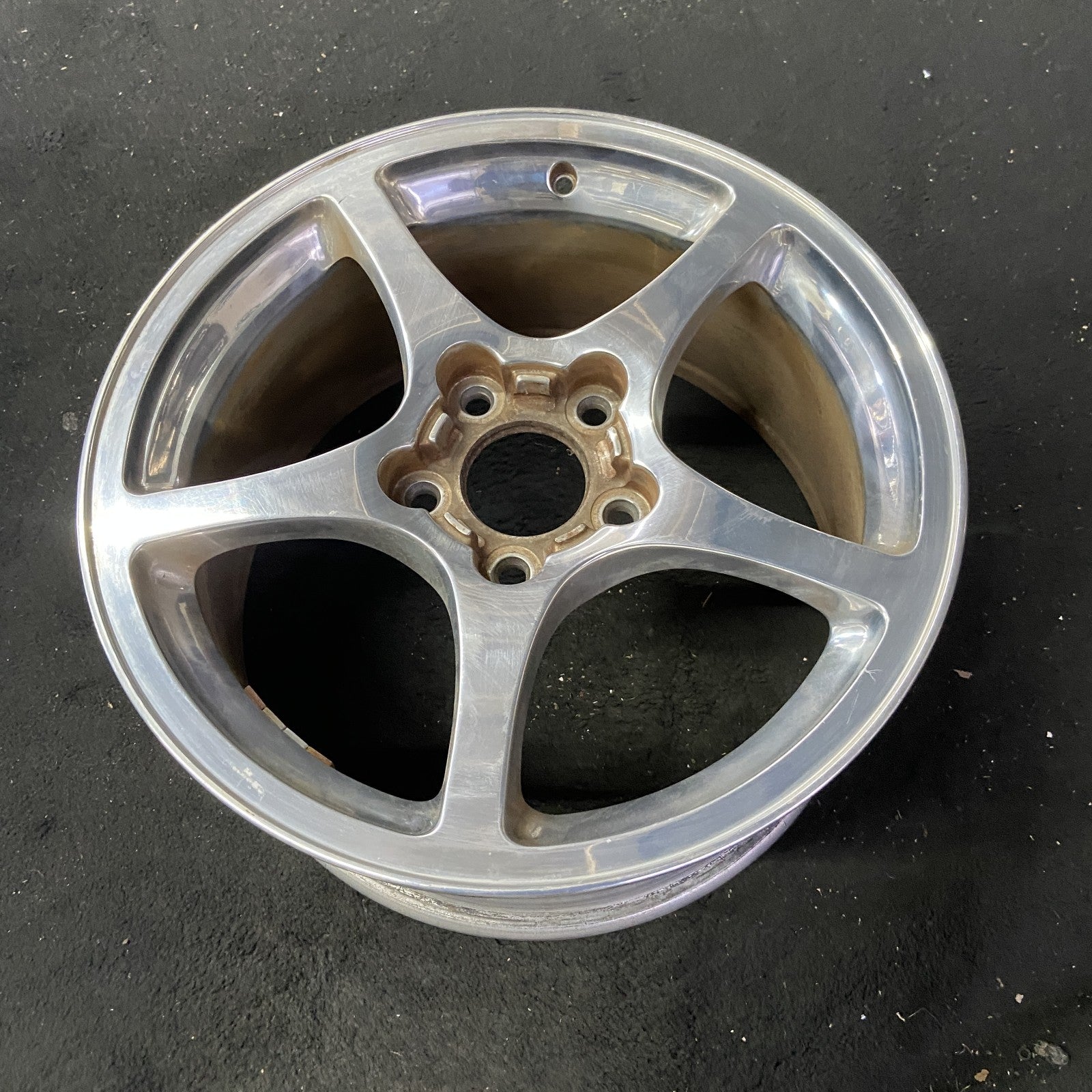 FRONT Chevrolet CORVETTE OEM 17x8.5 Inch 2000-2004 09594010 5 spoke ...