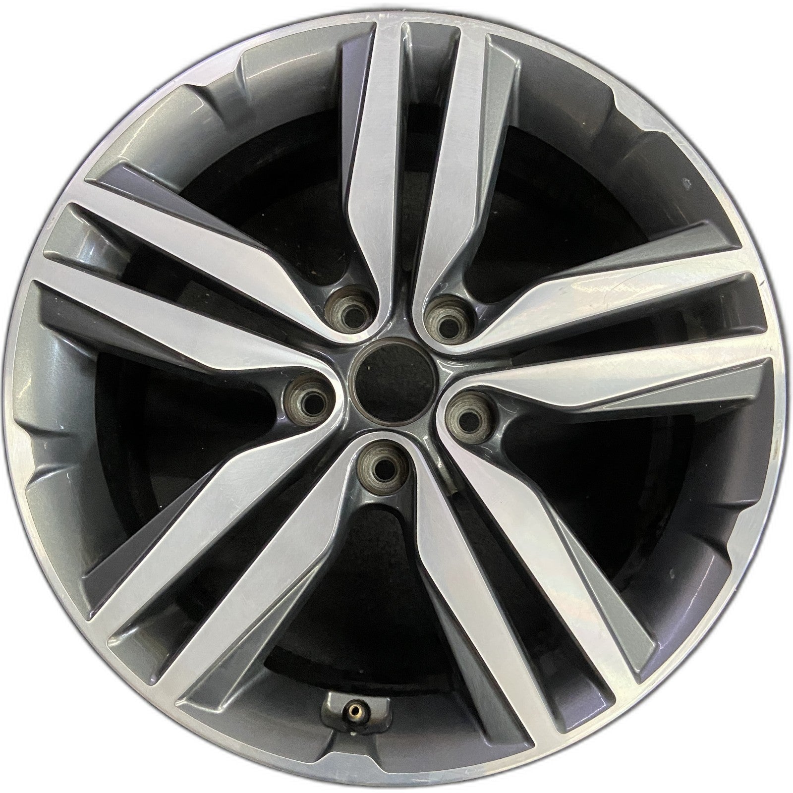 Kia MACHINED CHARCOAL SOUL OEM 2014-2015 18x7.5 Inch 5 split spoke ...