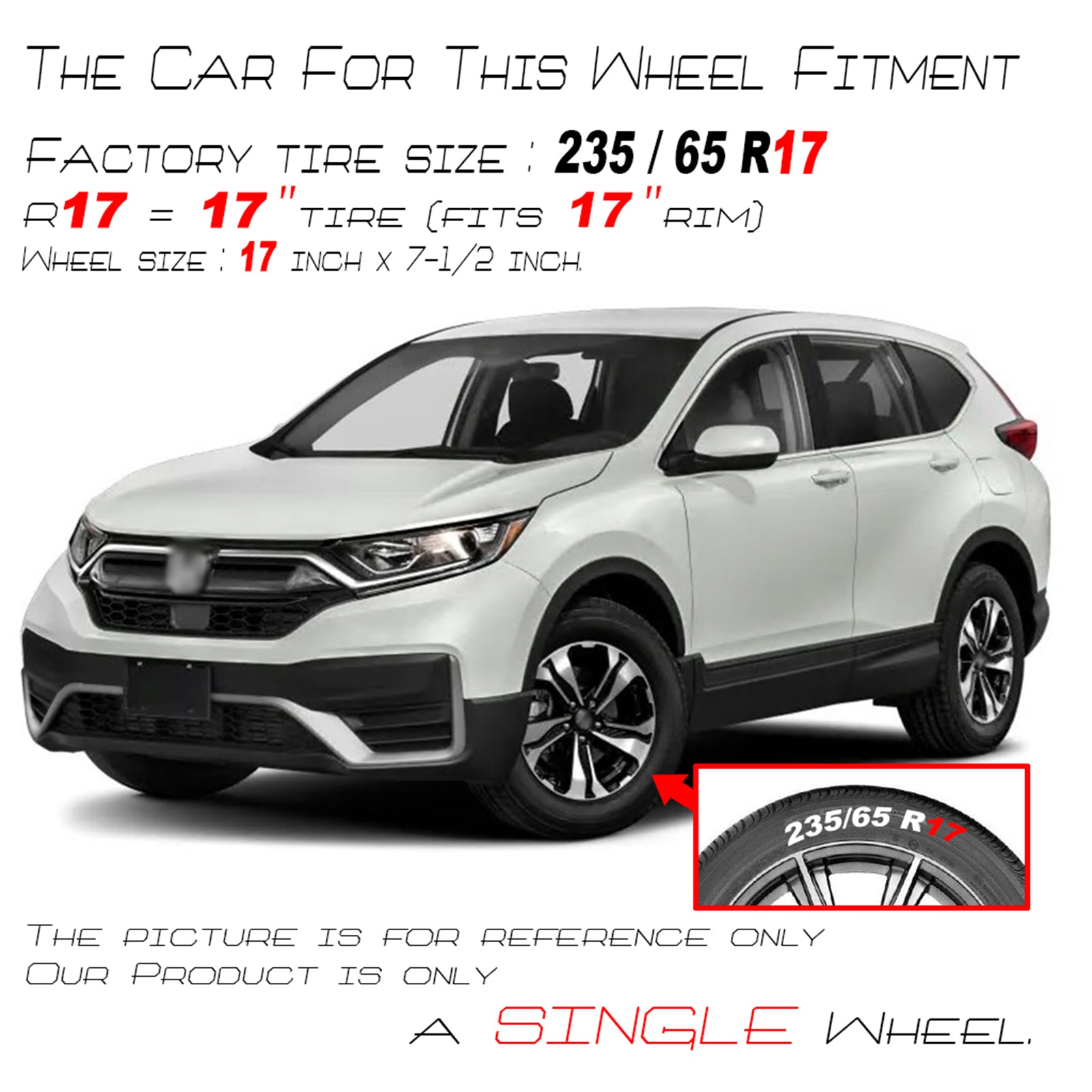 thumbnail image 2 of 17 Inch Silver Alloy Rim – For 2014-2016 Honda CR-V, Road Ready Wheels 2 of 5
